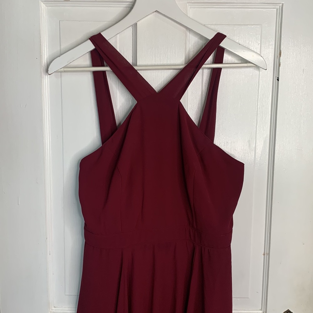 Lulu’s Forevermore Burgundy Holiday Skater Dress W-730 Size Large - Picture 7 of 12